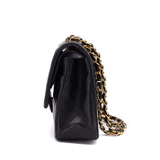 Chanel Classic Double Flap Medium Lammleder Schwarz 24k GHW