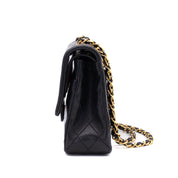 Chanel Classic Double Flap Medium Lammleder Schwarz 24k GHW