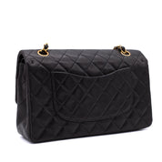 Chanel Classic Double Flap Medium Lammleder Schwarz 24k GHW