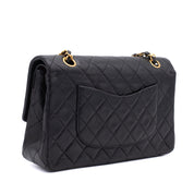 Chanel Classic Double Flap Medium Lammleder Schwarz 24k GHW