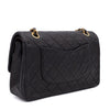 Chanel Classic Double Flap Medium Lammleder Schwarz 24k GHW
