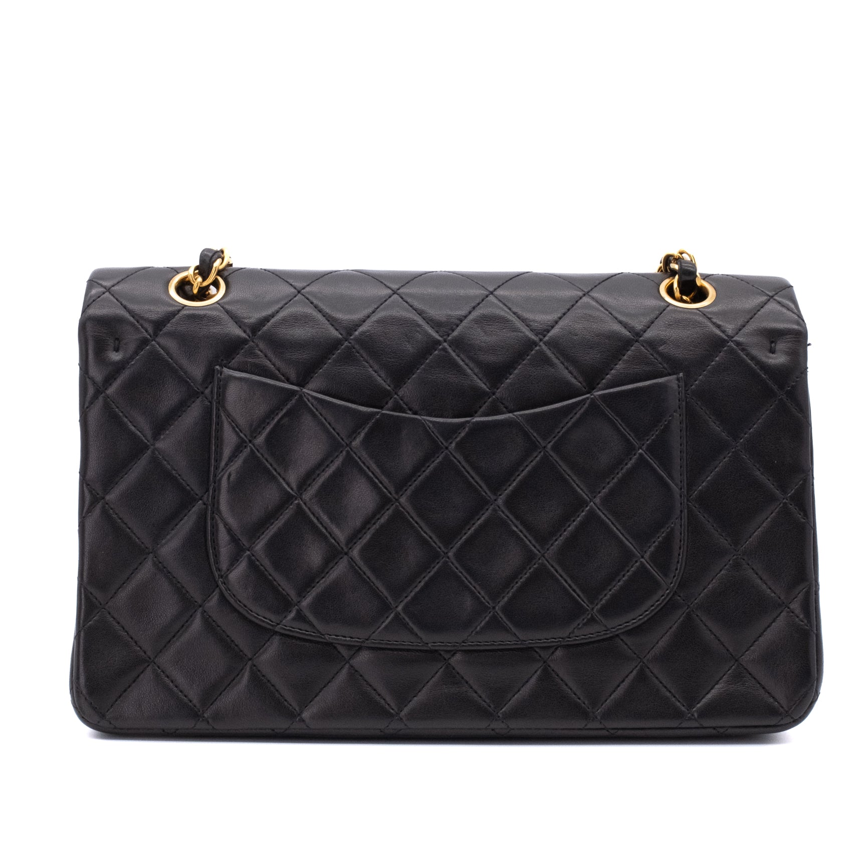 Chanel Classic Double Flap Bag Medium Lammleder Schwarz 24k GHW