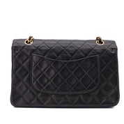 Chanel Classic Double Flap Bag Medium Lammleder Schwarz 24k GHW