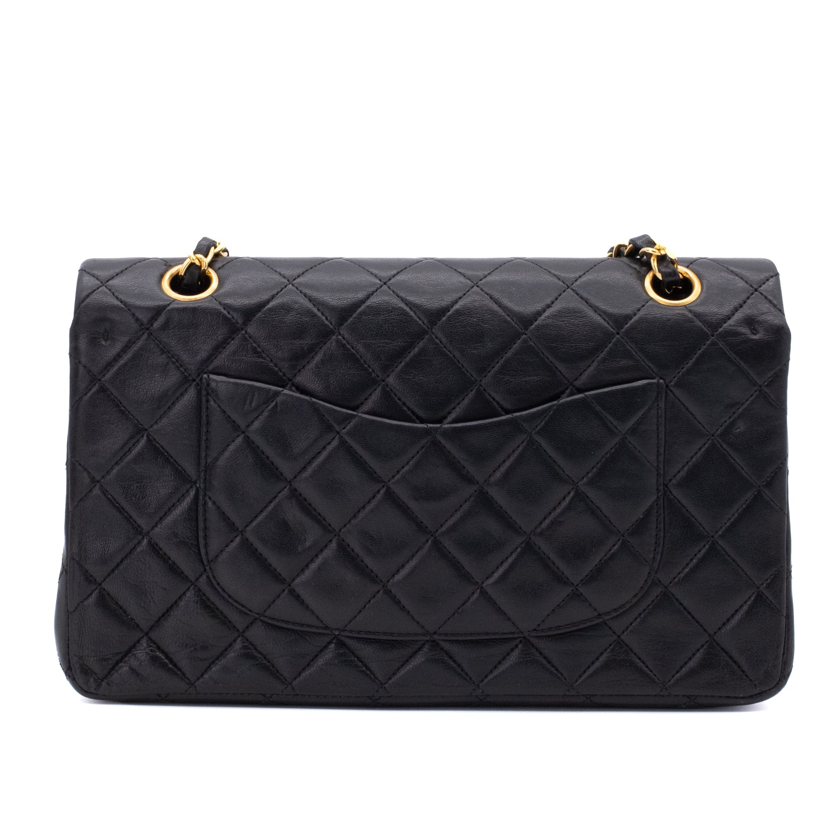 Chanel Classic Double Flap Medium Lammleder Schwarz 24k GHW