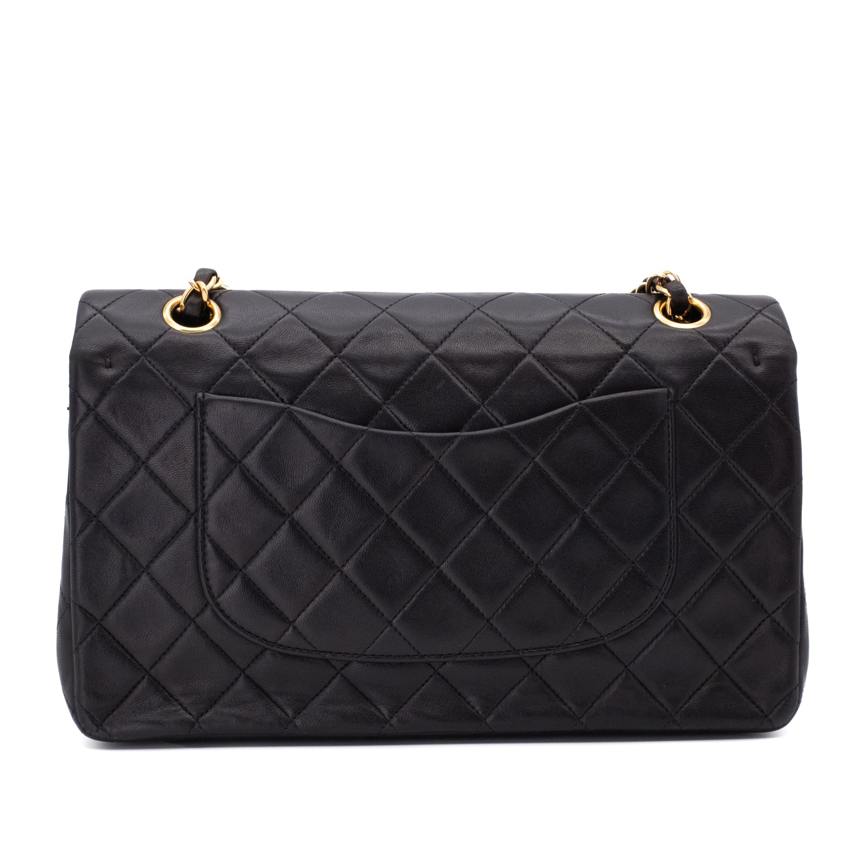 Chanel Classic Double Flap Medium Lammleder Schwarz 24k GHW
