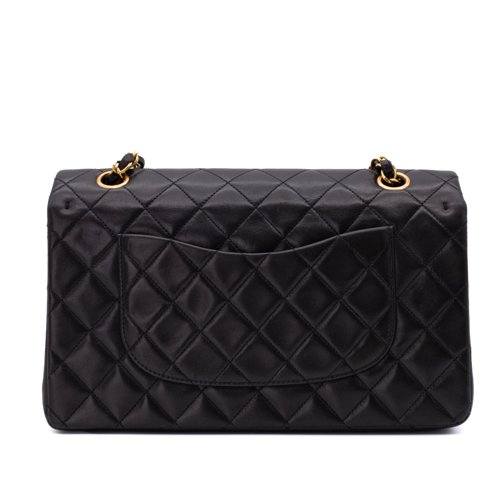 Chanel Classic Double Flap Medium Lammleder Schwarz 24k GHW