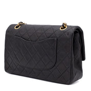 Chanel Classic Double Flap Medium Lammleder Schwarz 24k GHW