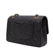 Chanel Classic Double Flap Medium Lammleder Schwarz 24k GHW