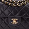 Chanel Classic Double Flap Bag Medium Lammleder Schwarz 24k GHW