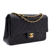 Chanel Classic Double Flap Medium Lammleder Schwarz 24k GHW
