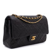 Chanel Classic Double Flap Medium Lammleder Schwarz 24k GHW