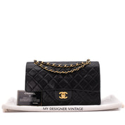 Chanel Classic Double Flap Bag Medium Lammleder Schwarz 24 GHW