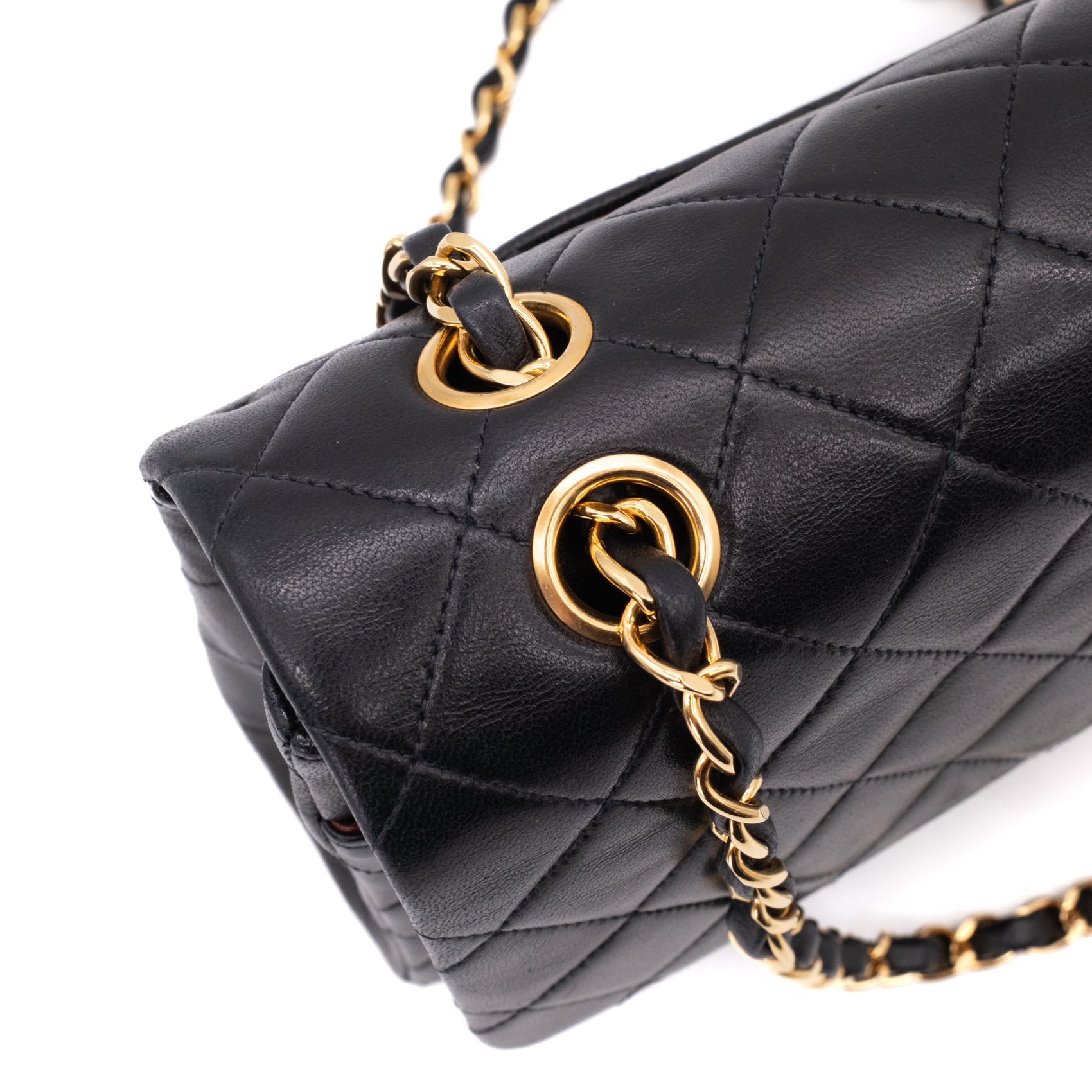 Chanel Classic Double Flap Medium Lammleder Schwarz 24k GHW