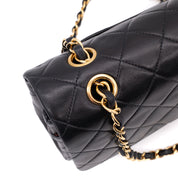 Chanel Classic Double Flap Medium Lammleder Schwarz 24k GHW