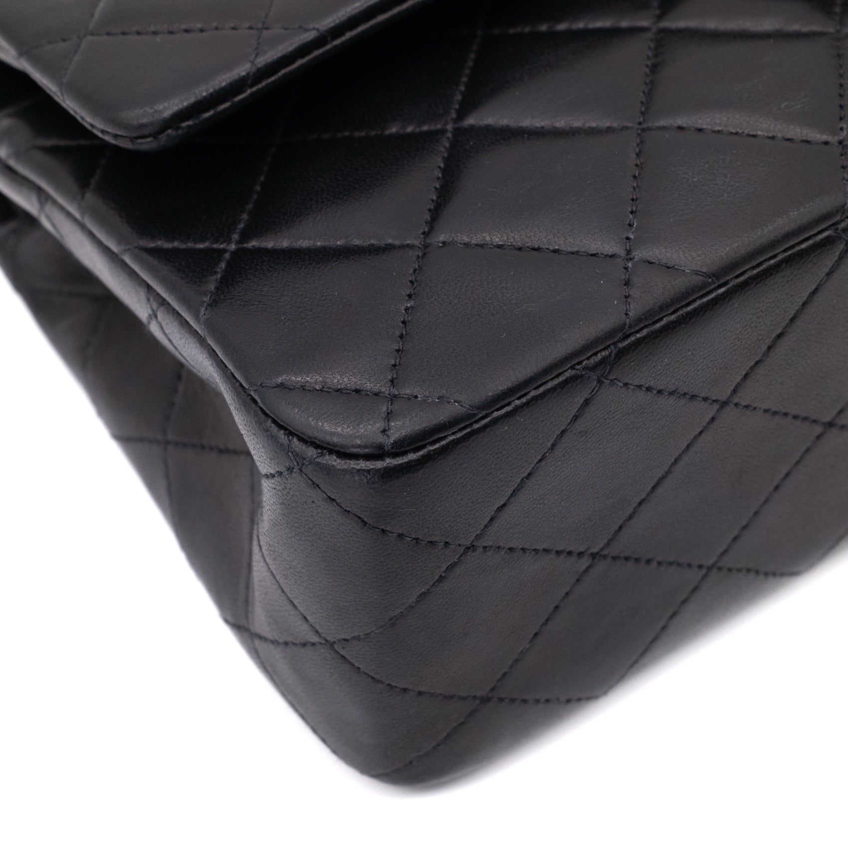 Chanel Classic Double Flap Medium Lammleder Schwarz 24k GHW