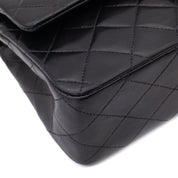 Chanel Classic Double Flap Medium Lammleder Schwarz 24k GHW