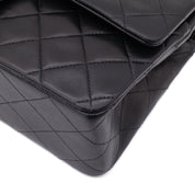 Chanel Classic Double Flap Medium Lammleder Schwarz 24k GHW