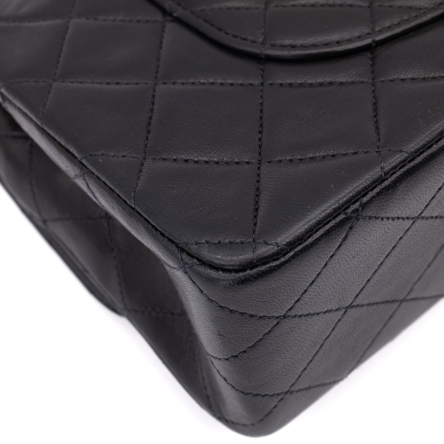 Chanel Classic Double Flap Medium Lammleder Schwarz 24k GHW
