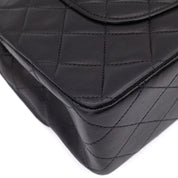 Chanel Classic Double Flap Medium Lammleder Schwarz 24k GHW