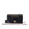 Chanel Classic Double Flap Medium Lammleder Schwarz 24k GHW