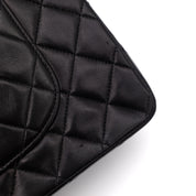 Chanel Classic Double Flap Medium Lammleder Schwarz 24k GHW