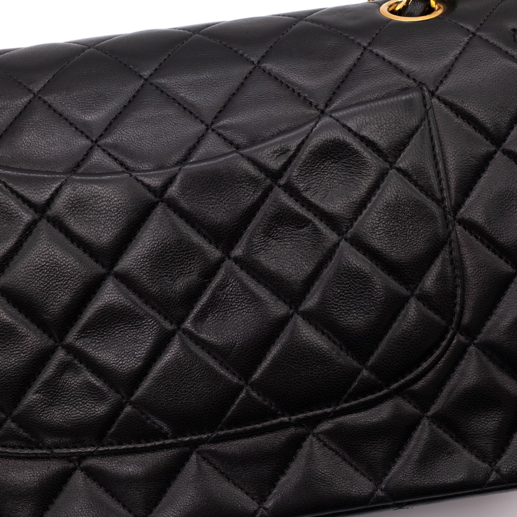 Chanel Classic Double Flap Medium Lammleder Schwarz 24k GHW