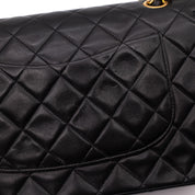 Chanel Classic Double Flap Medium Lammleder Schwarz 24k GHW