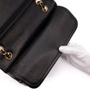 Chanel Classic Double Flap Medium Lammleder Schwarz 24k GHW