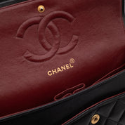 Chanel Classic Double Flap Medium Lammleder Schwarz 24k GHW
