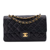 Chanel Classic Double Flap Medium Lammleder Schwarz 24k GHW