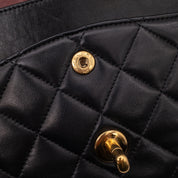 Chanel Classic Double Flap Medium Lammleder Schwarz 24k GHW