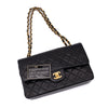 Chanel Classic Double Flap Medium Lammleder Schwarz 24k GHW