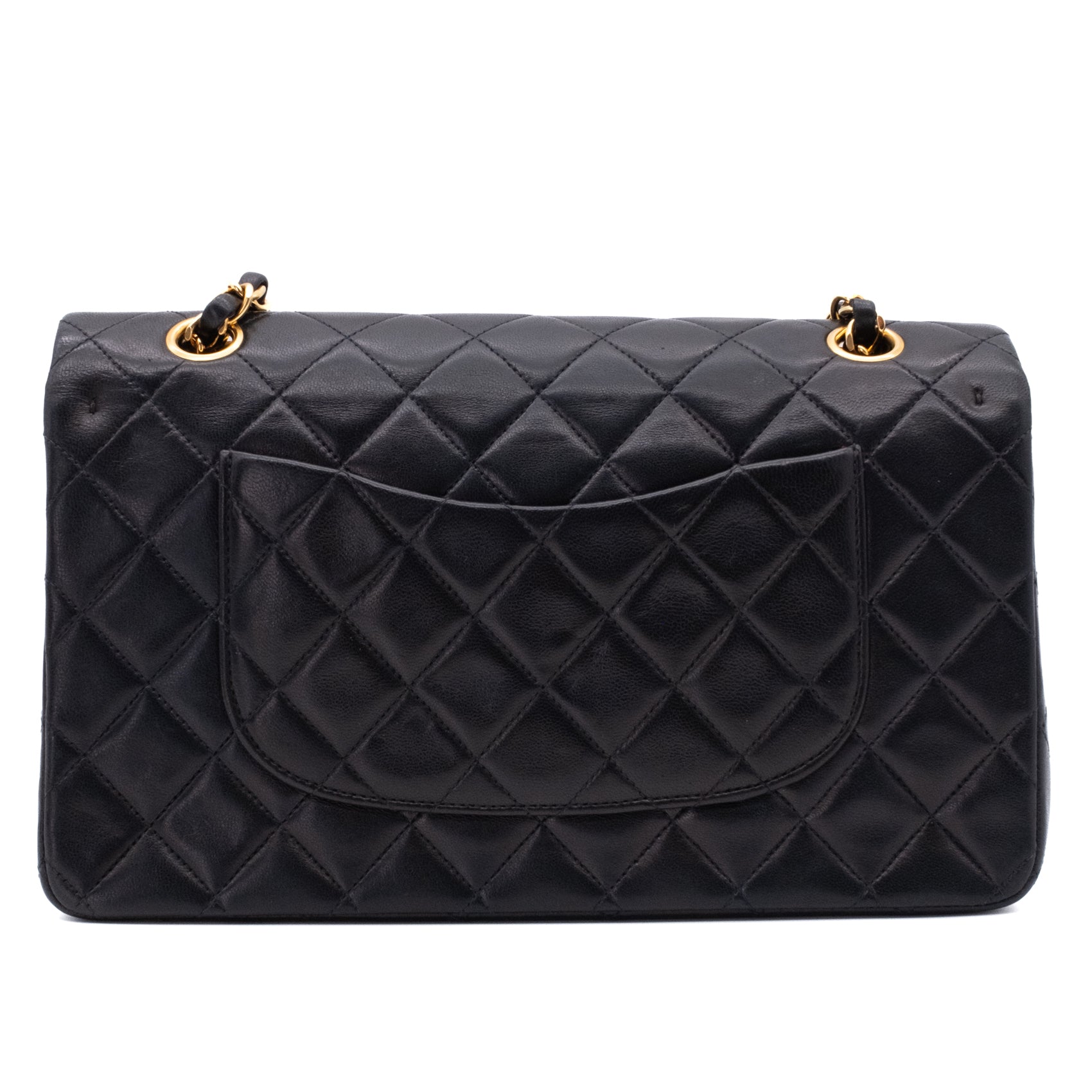 Chanel Classic Double Flap Medium Lammleder Schwarz 24k GHW