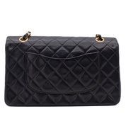 Chanel Classic Double Flap Medium Lammleder Schwarz 24k GHW