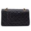 Chanel Classic Double Flap Medium Lammleder Schwarz 24k GHW