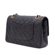Chanel Classic Double Flap Medium Lammleder Schwarz 24k GHW