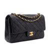 Chanel Classic Double Flap Medium Lammleder Schwarz 24k GHW