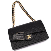 Chanel Classic Double Flap Bag Medium Lammleder Schwarz 24 GHW