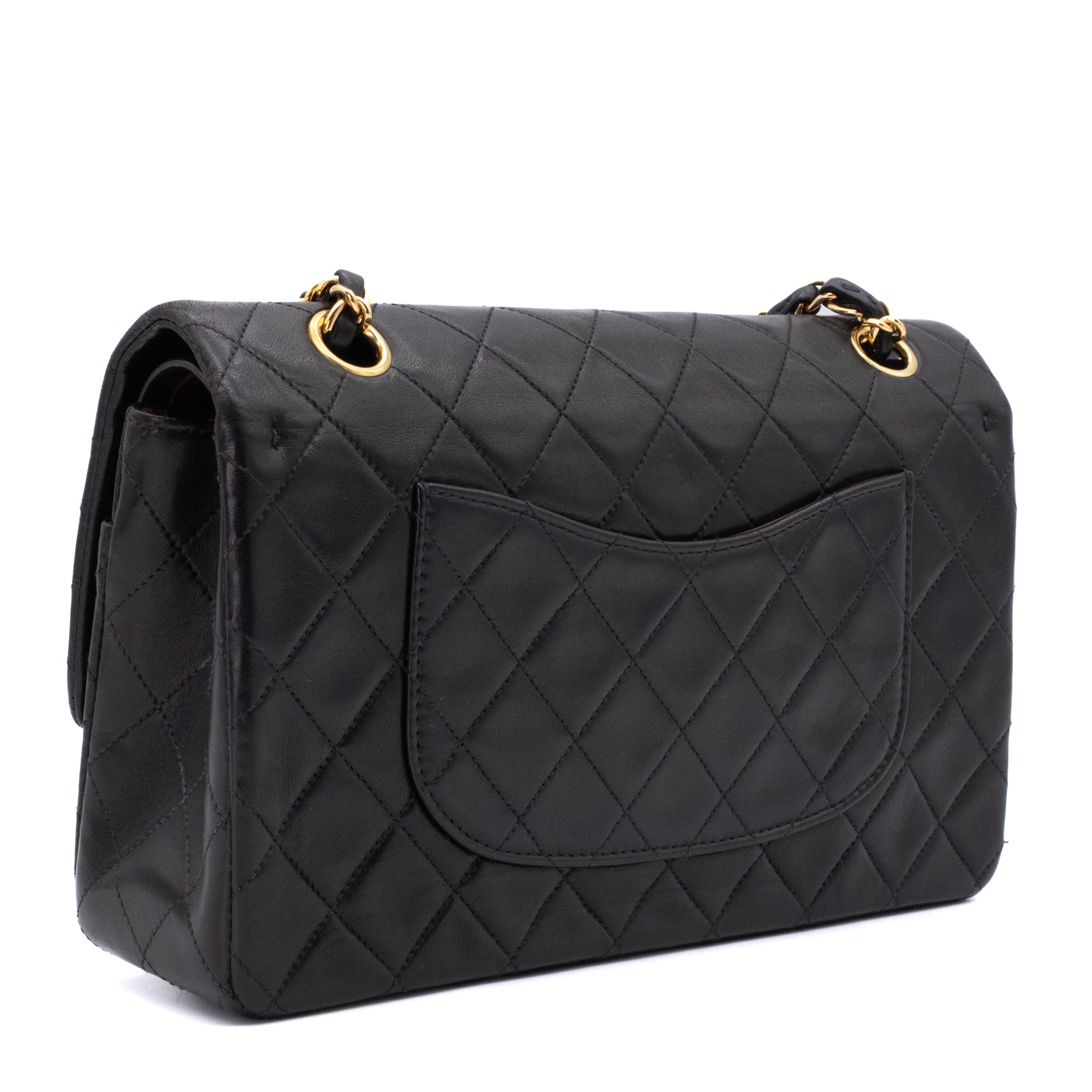 Chanel Classic Double Flap Bag Medium Lammleder Schwarz 24 GHW
