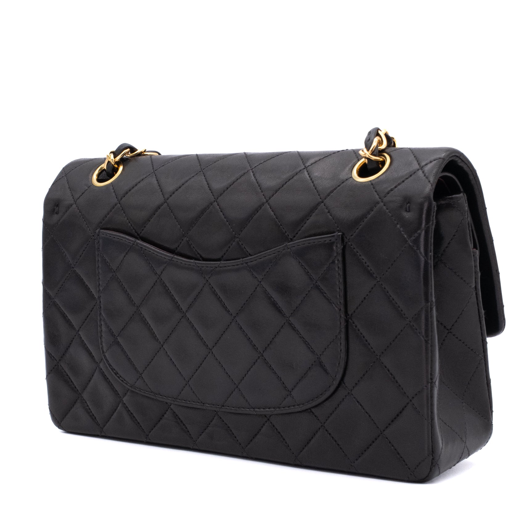 Chanel Classic Double Flap Bag Medium Lammleder Schwarz 24 GHW