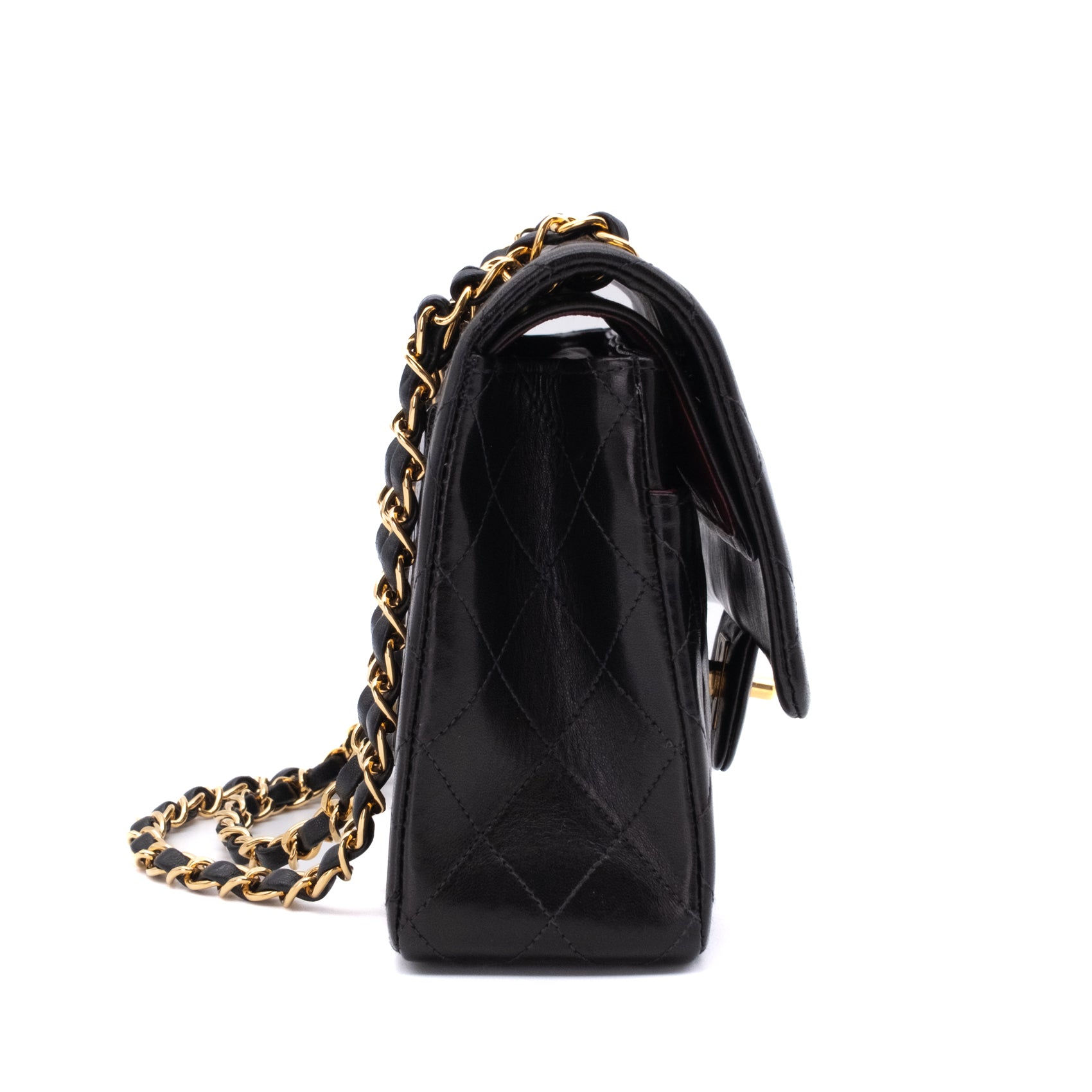 Chanel Classic Double Flap Bag Medium Lammleder Schwarz 24 GHW