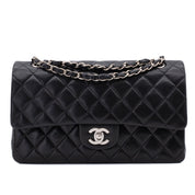 Chanel Classic Double Flap Medium Lammleder Schwarz SHW