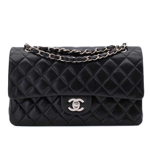Chanel Classic Double Flap Medium Lammleder Schwarz SHW