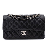 Chanel Classic Double Flap Medium Lammleder Schwarz SHW