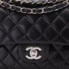 Chanel Classic Double Flap Medium Lammleder Schwarz SHW