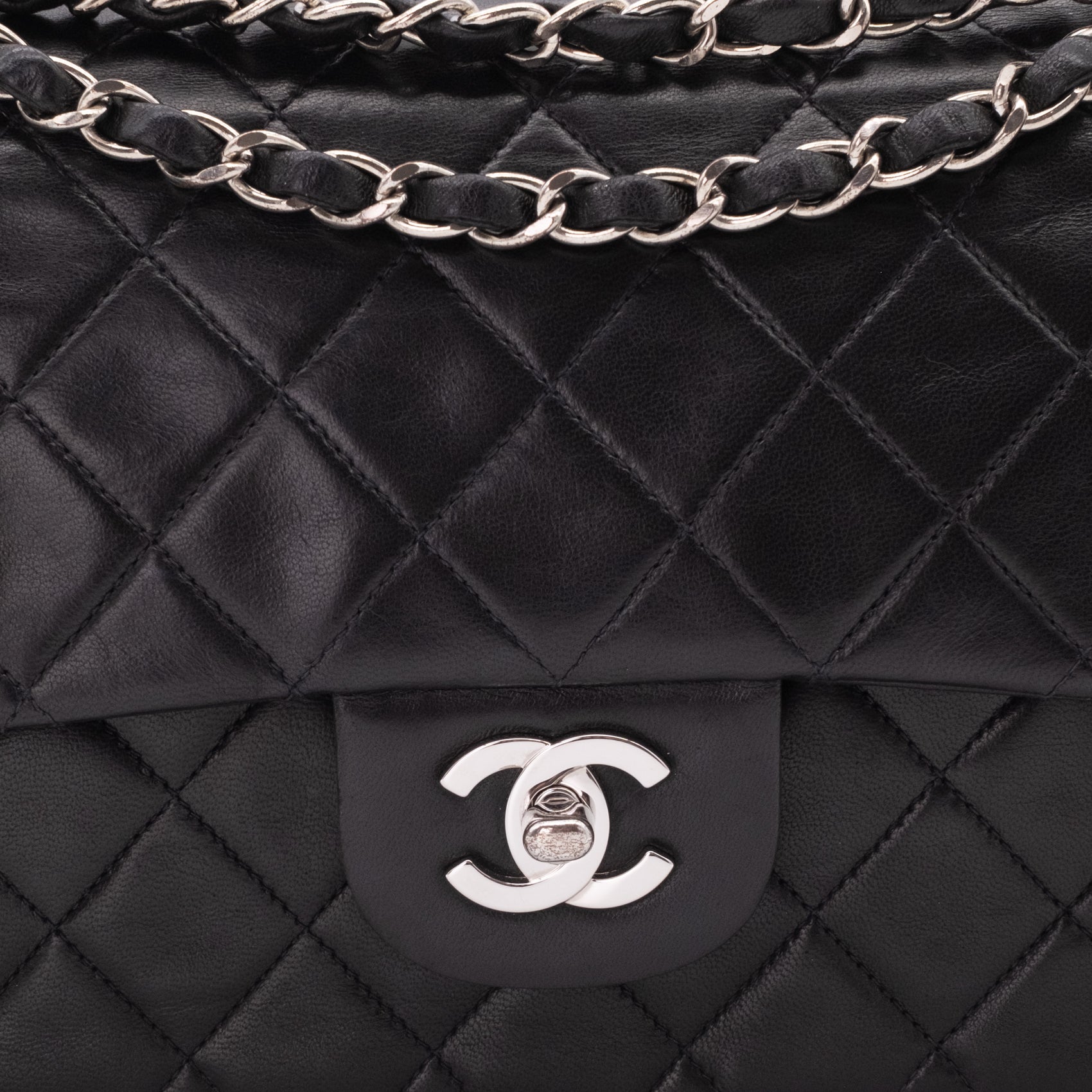 Chanel Classic Double Flap Medium Lammleder Schwarz SHW