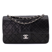 Chanel Classic Double Flap Medium Lammleder Schwarz SHW