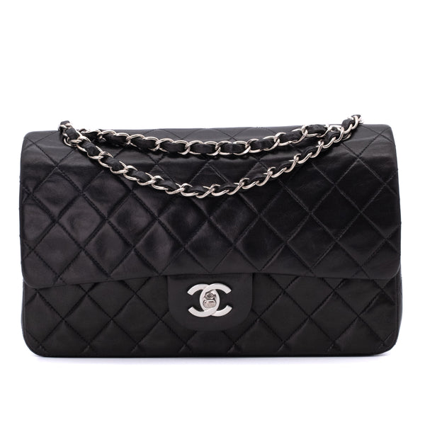 Chanel Classic Double Flap Medium Lammleder Schwarz SHW