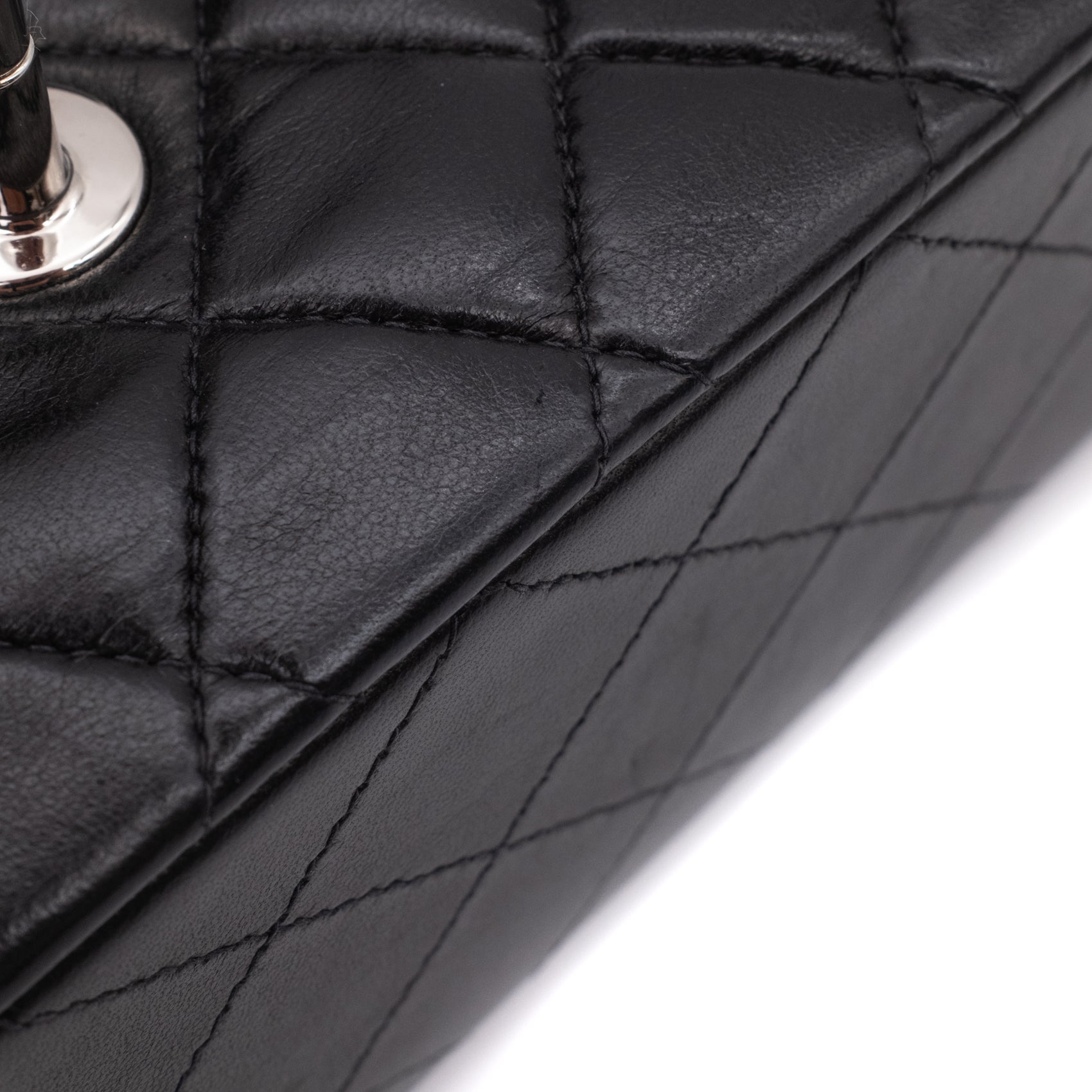 Chanel Classic Double Flap Medium Lammleder Schwarz SHW