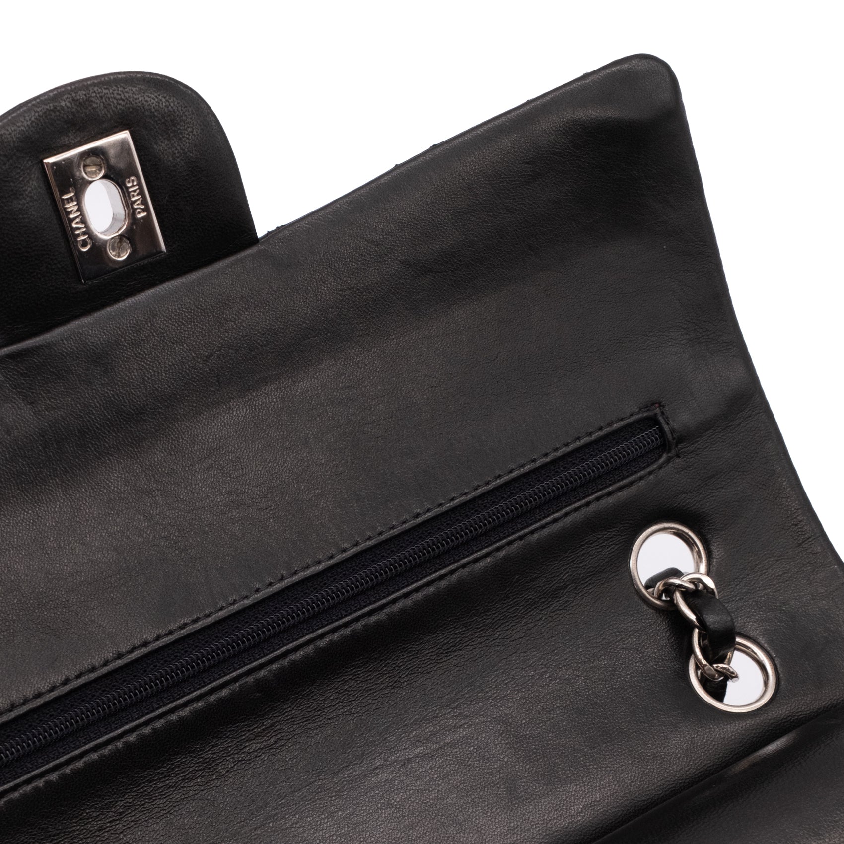 Chanel Classic Double Flap Medium Lammleder Schwarz SHW